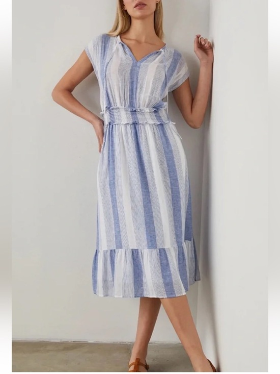 Rails Dresses & Skirts - Rails Ashlyn Nevis Striped Linen Blend Midi Dress
